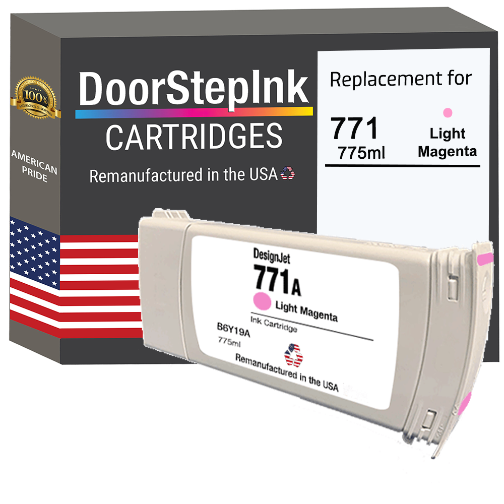 DoorStepInk Brand for HP 771 775mL (B6Y19A) Light Magenta Remanufactured in the USA Ink Cartridge, B6Y19A