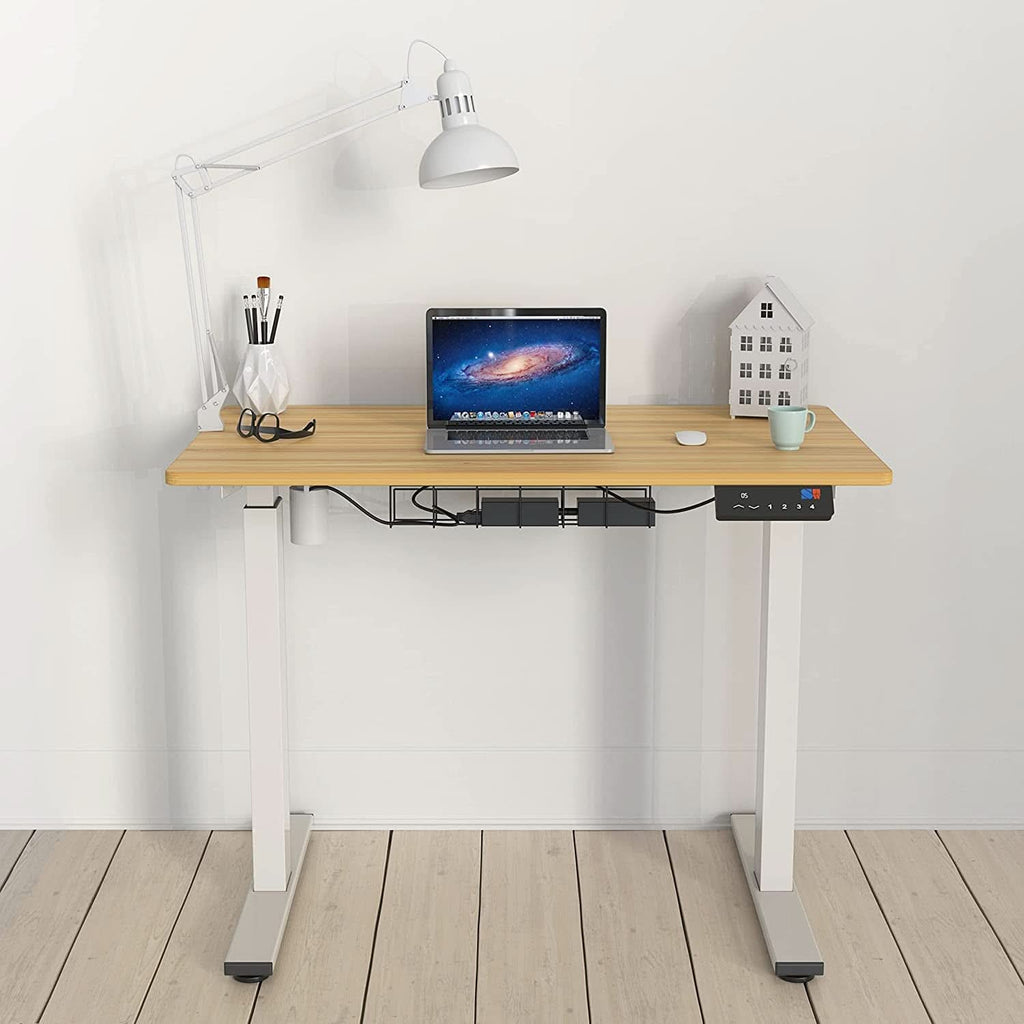 Oak Electric Height Adjustable Standing Desk 40x24