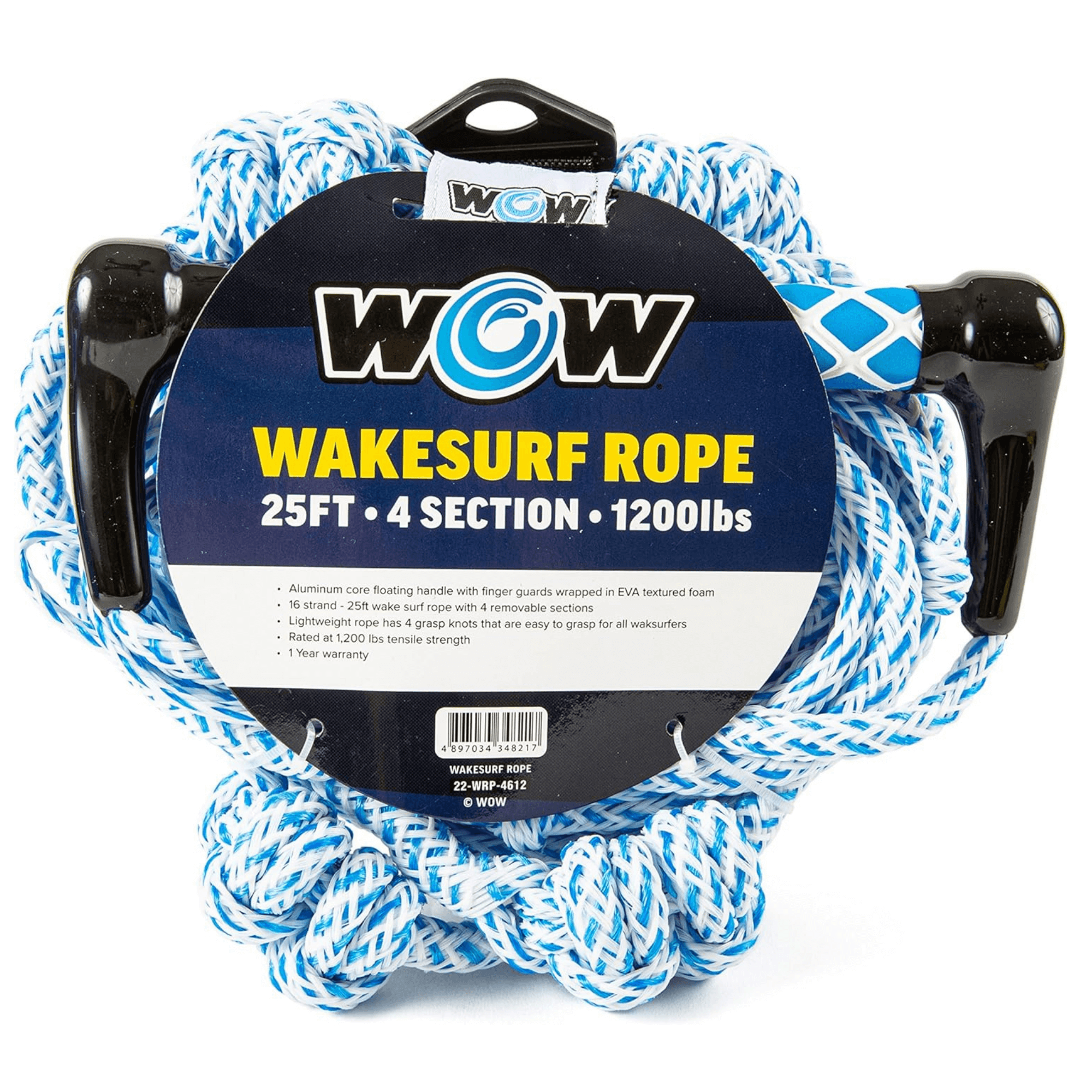 WOW Watersports 25ft 4-Section Wakesurf Rope-0
