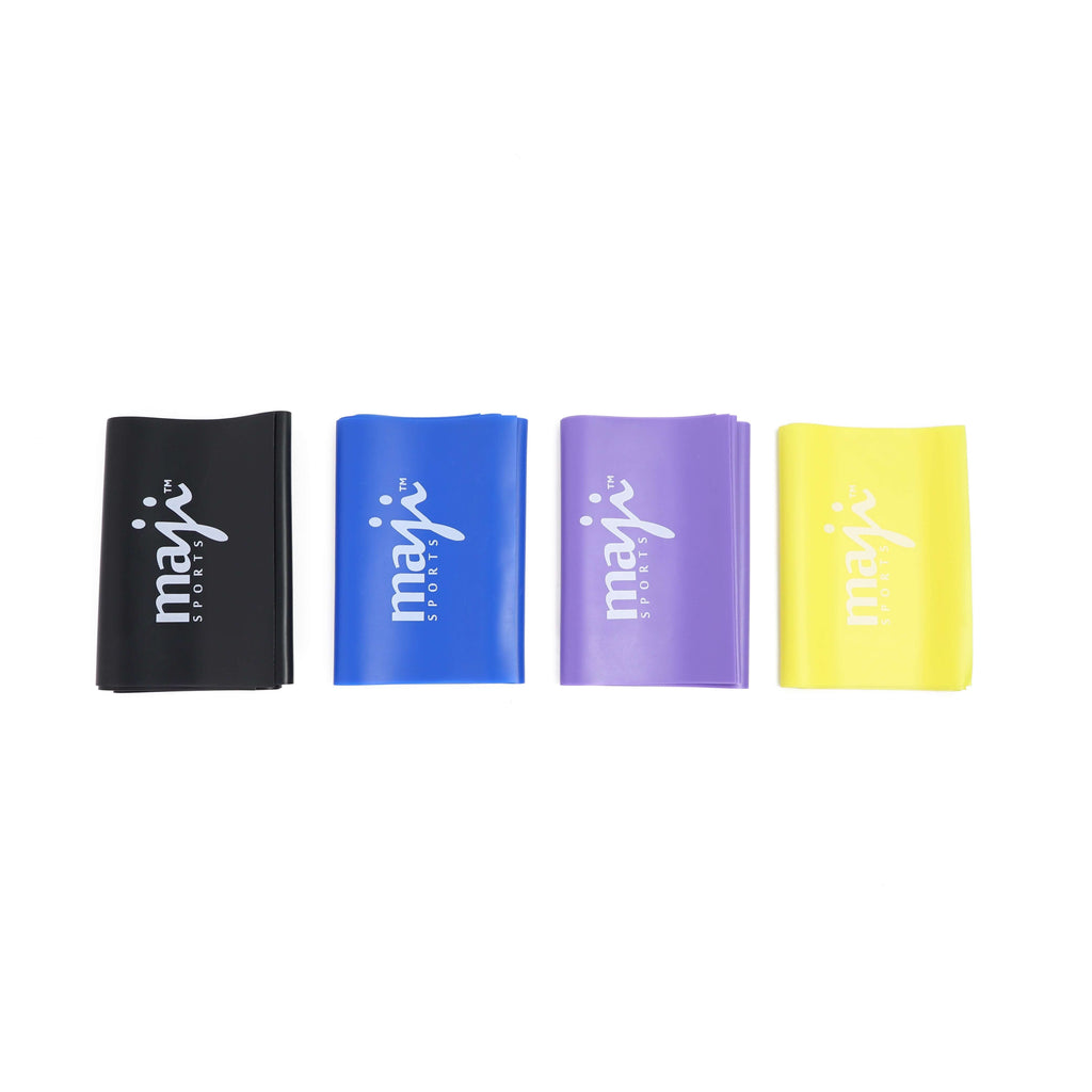 Maji Sports Full Body Exercise and Stretch Bands - Variable Resistance 4 Pack-3