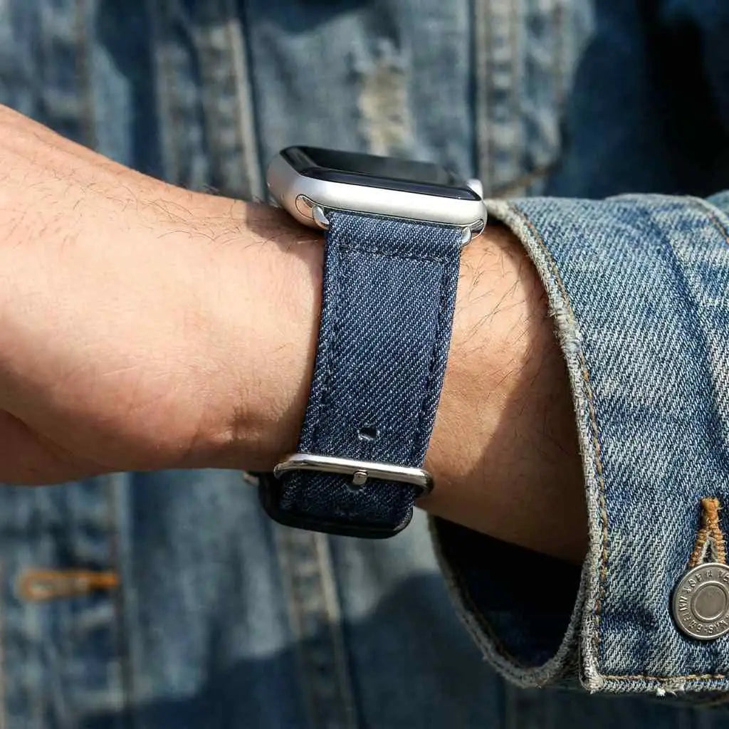 Denim Leather Strap