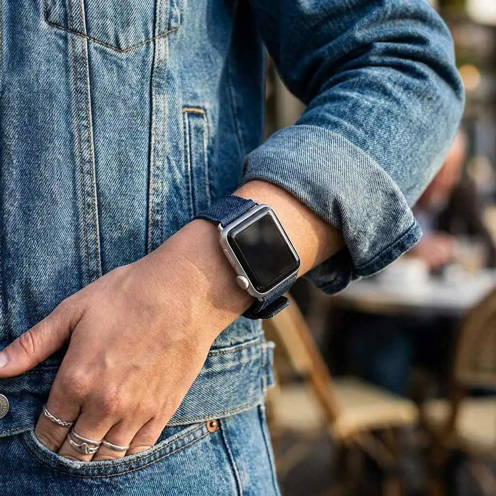 Denim Leather Strap