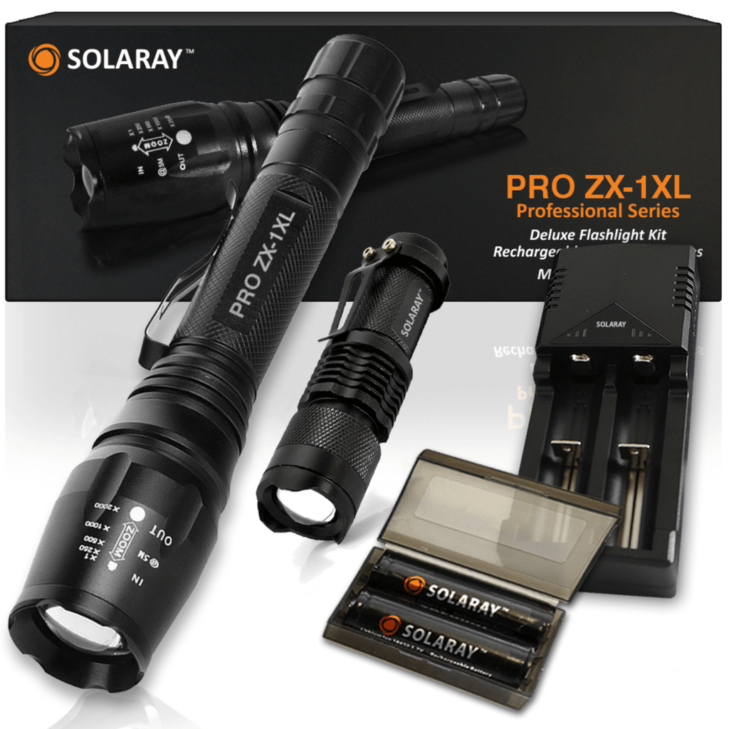 Solaray ZX-1XL 18650 LED flashlight kit, image 1