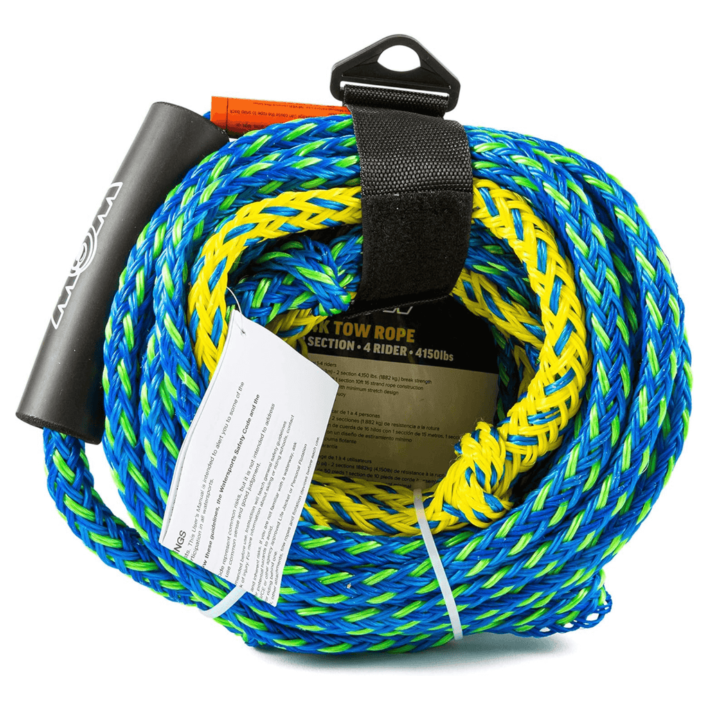 WOW Watersports 60ft 4-Rider 4K Tow Rope with 2 Sections-1