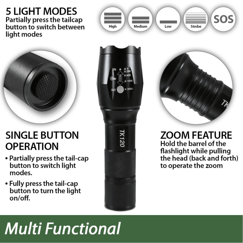 EcoGear FX TK120 LED flashlight 2-pack, image 4
